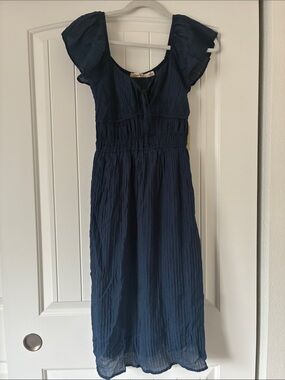 Liberty Love Navy Blue Tie-Front Dress